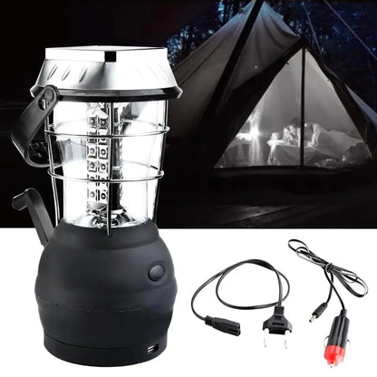 36-LED Solar Camping Lantern (Rechargeable)